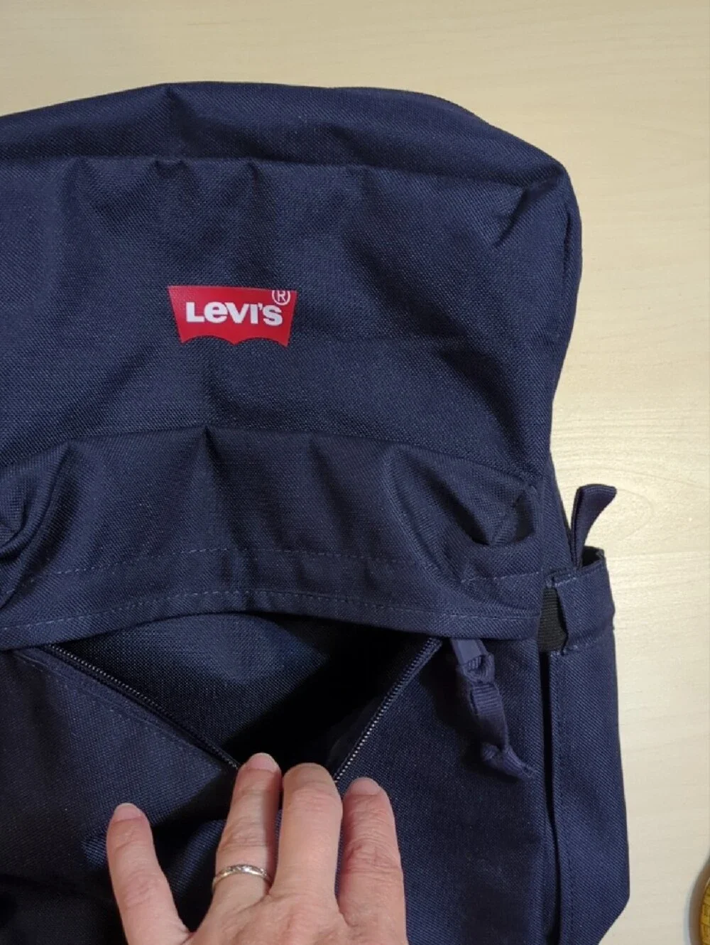 Levi's Dark Blue Everyday Backpack with Red Logo