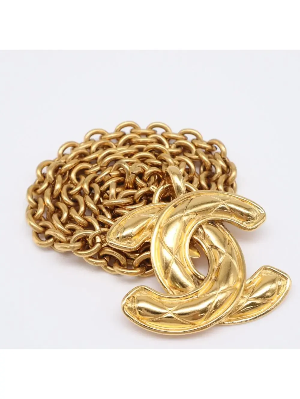 Chanel Cc Logo Chain Pendant Necklace #299516C15B