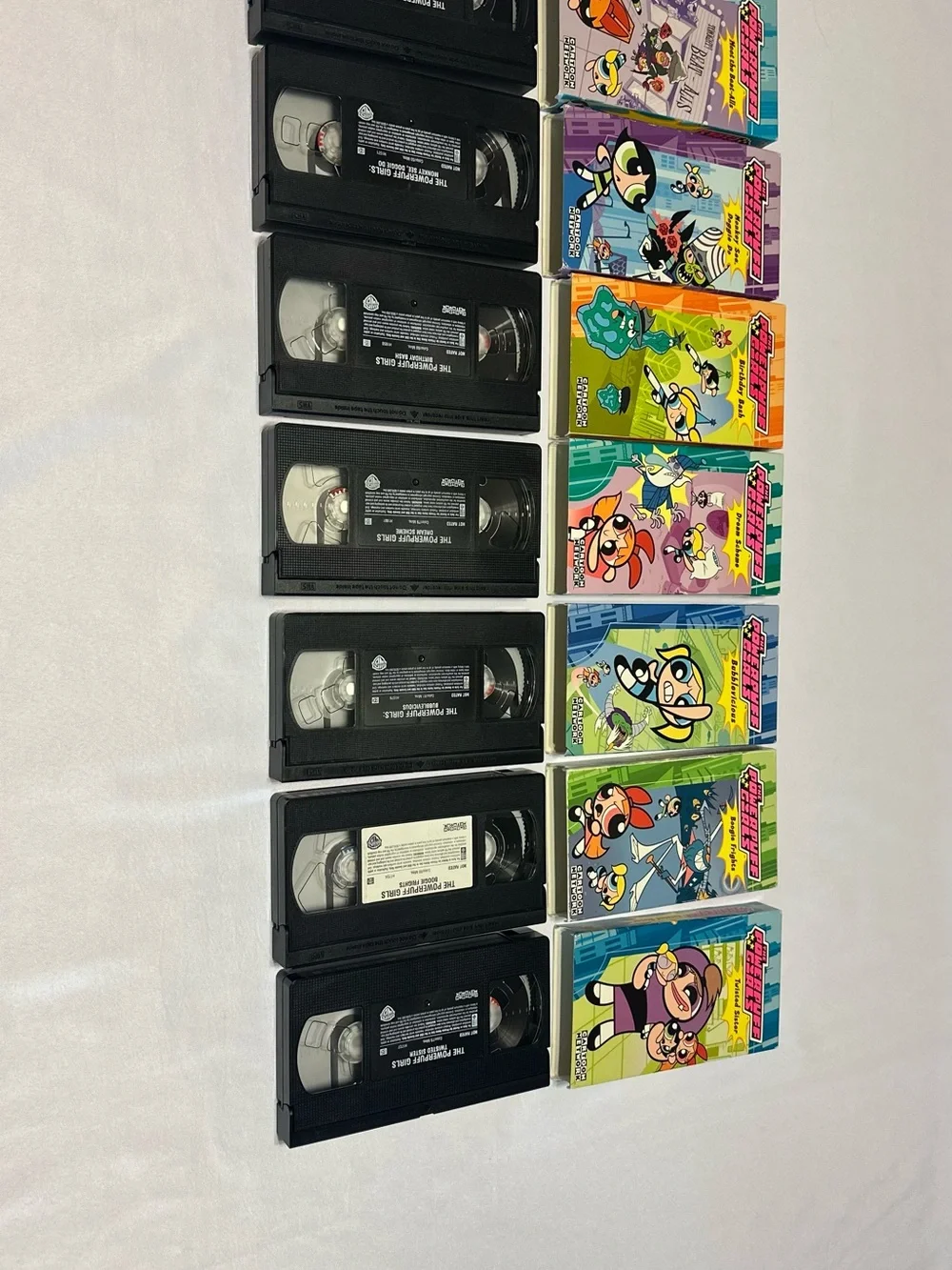 Vintage Cartoon Network Powerpuff Girls VHS movies 7 of them! Like new