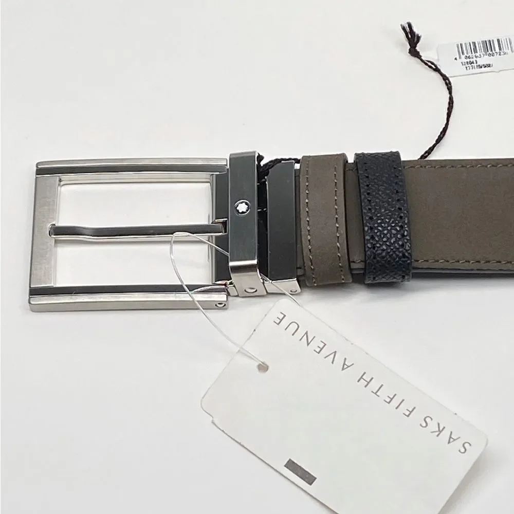 Montblanc Trapeze Adjustable & Reversible Leather Belt