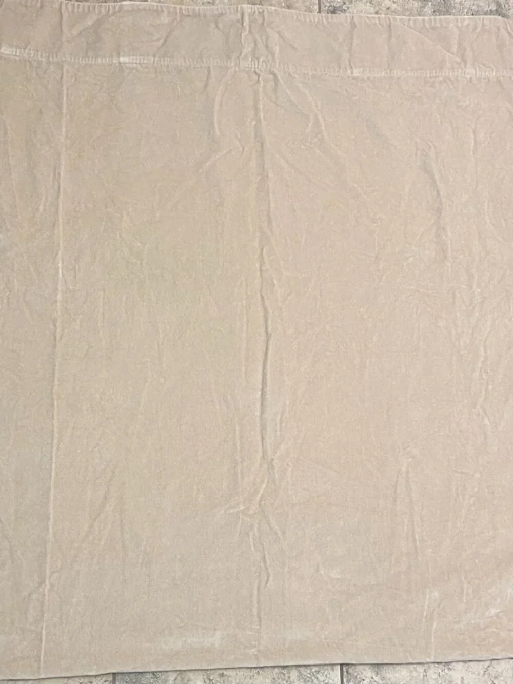 West Elm 100% Cotton Set of 2 Curtains Beige 48x84 Luxe Plush Velvet Neutral