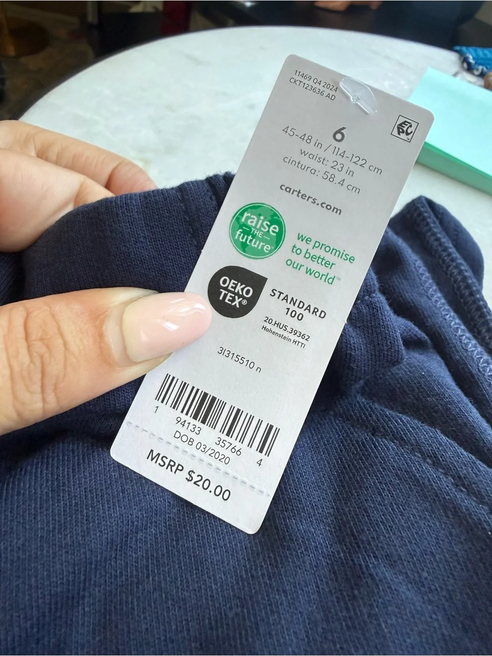 Carters soft navy