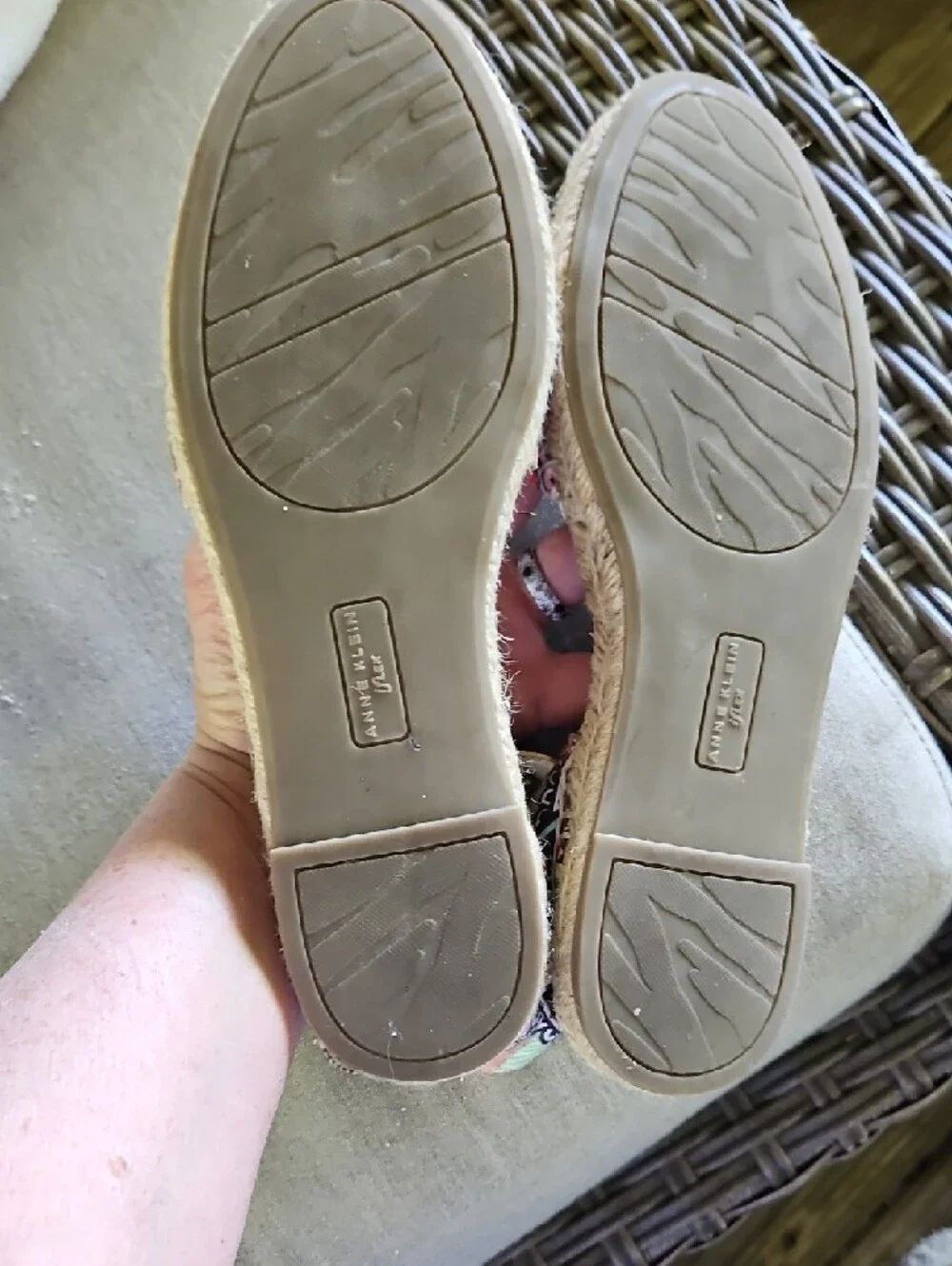 Anne Klein Multicolor Floral Espadrille Sandals 7.5 M