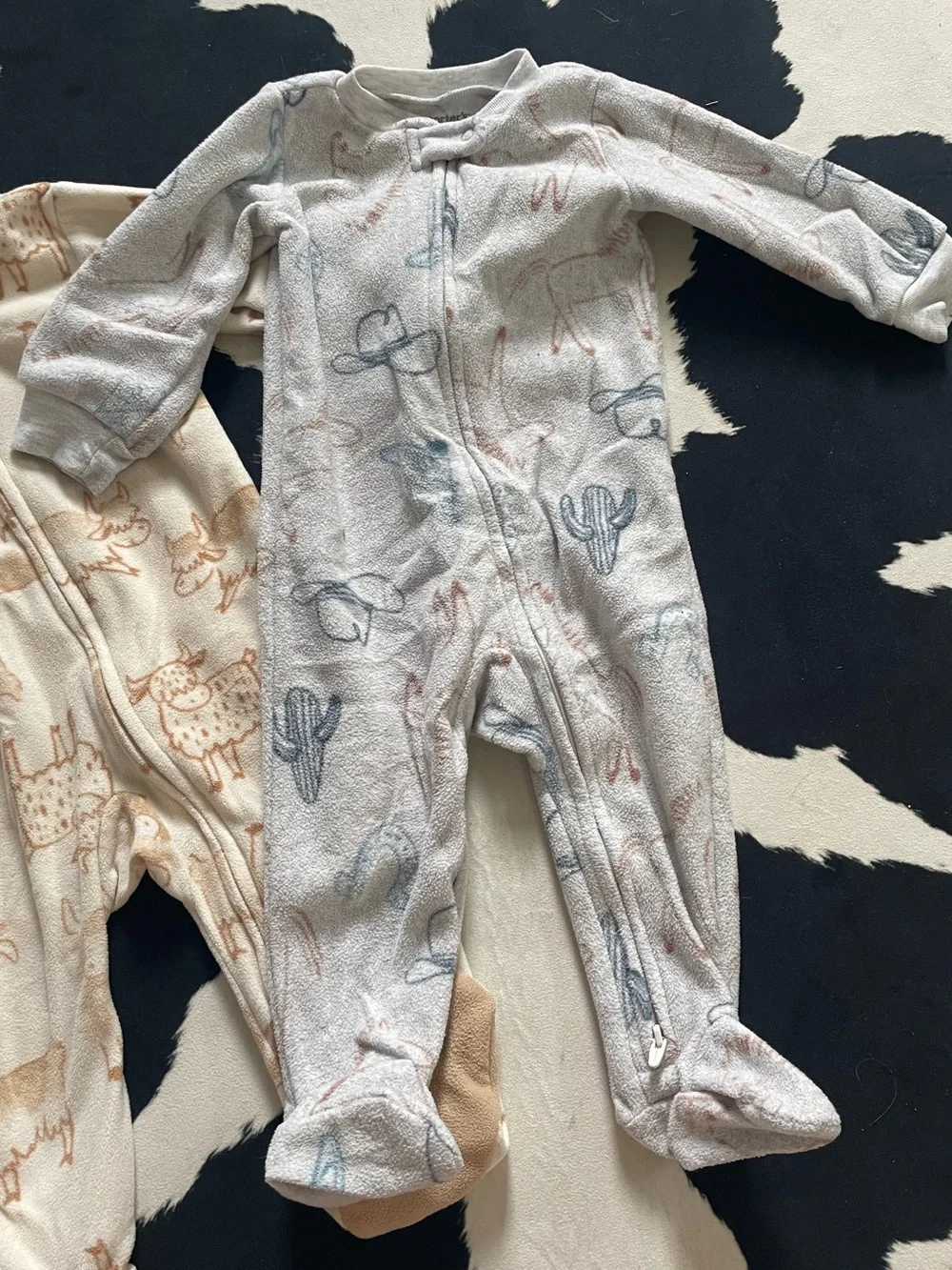 Carters cow tan print