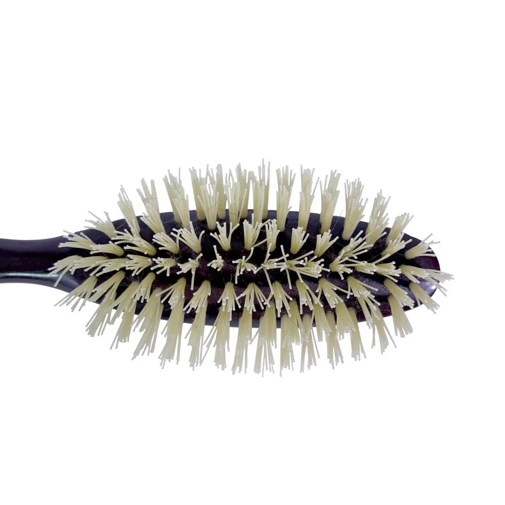 Vtg Avon Natural Performance Flair Hair Brush Brown Handle 7 Row Plastic Bristle