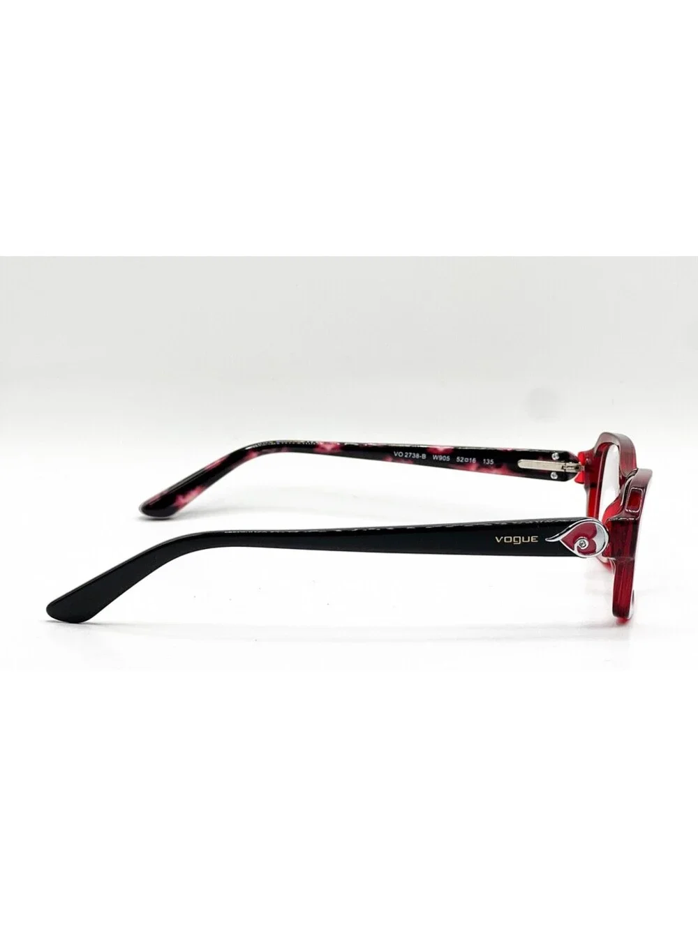 Vogue Vo 2738-B W905 Transparent Red Authentic Eyeglasses 52-16-135