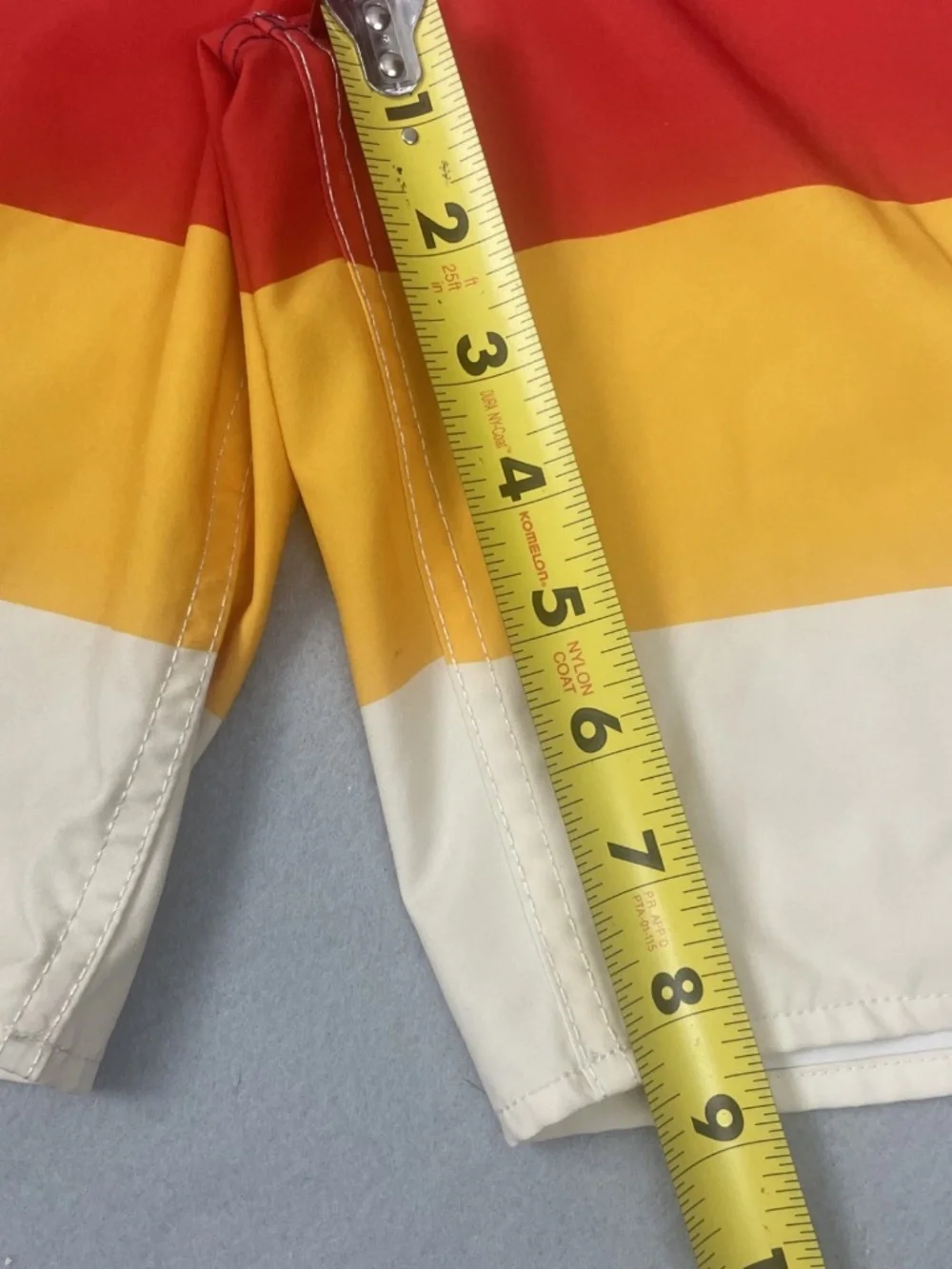 Vans Mens 28 Board Shorts Colorblock Swim Trunks Blue Red Yellow Surf