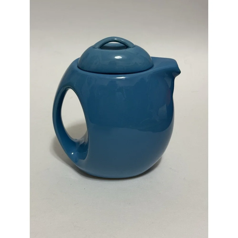 Schylling Blue 12 Oz Ceramic Teapot with Lid Perfect Condition