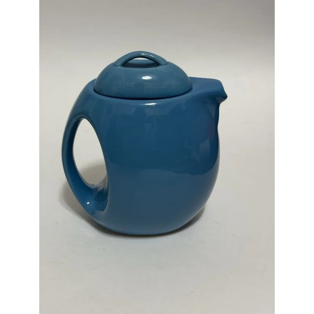 Schylling Blue 12 Oz Ceramic Teapot with Lid Perfect Condition