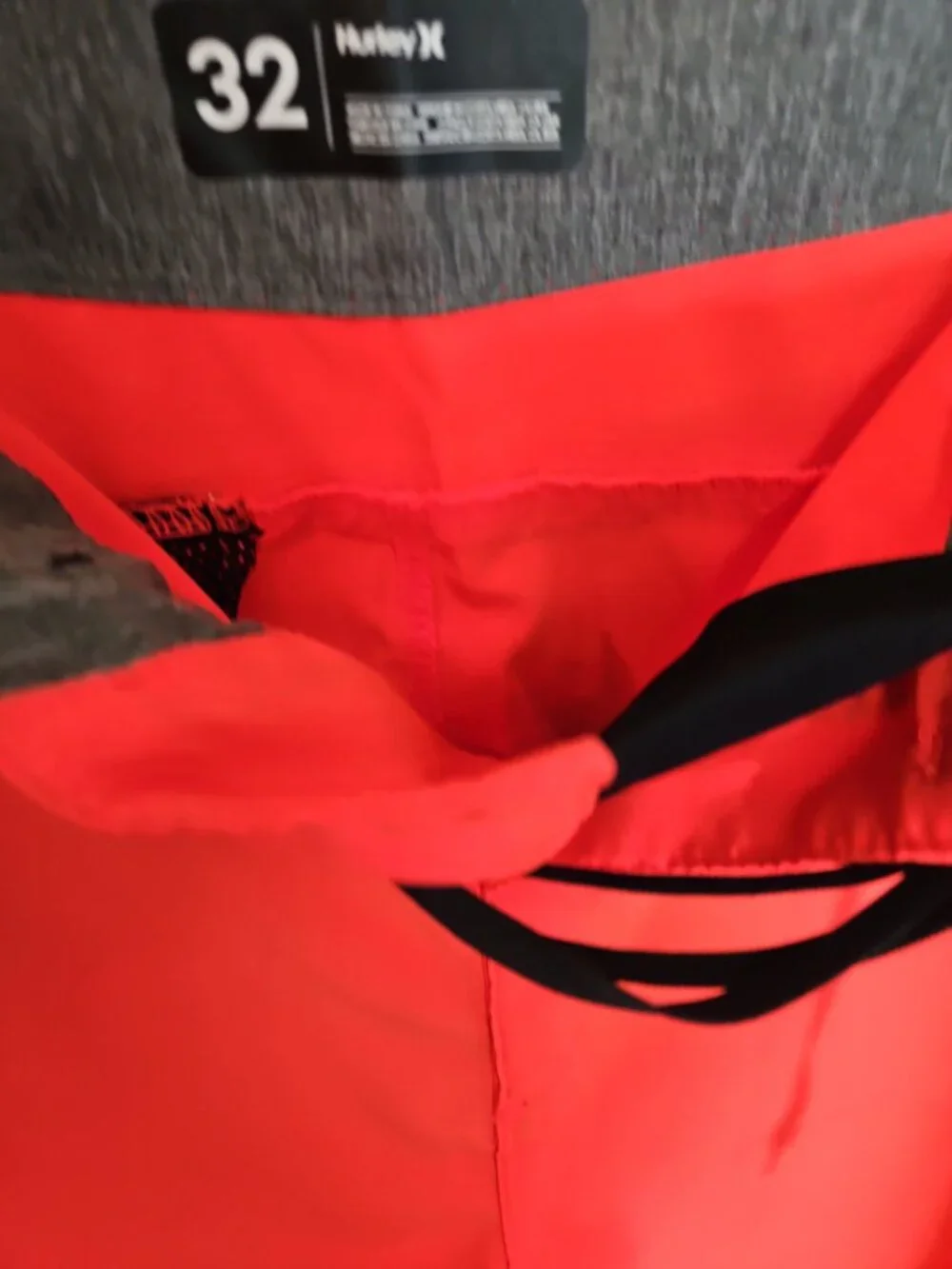 Hurley Phantom Board Shorts Men's 32 Red Swim Trunks Drawstring Pockets Beach