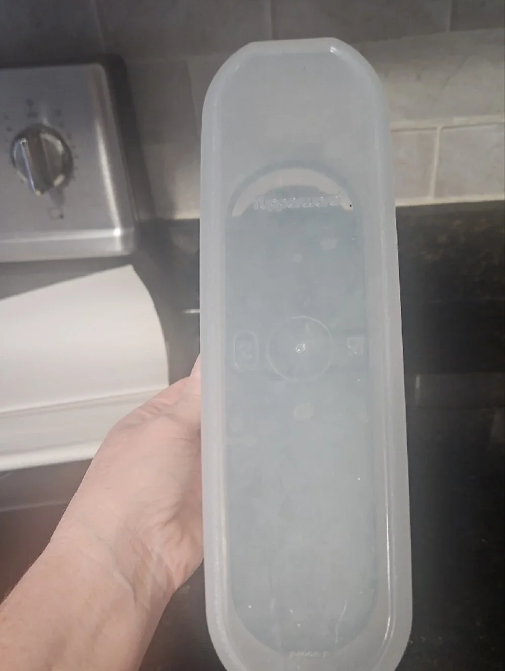 Vintage Tupperware  Storage Container with Green Flip Lid
