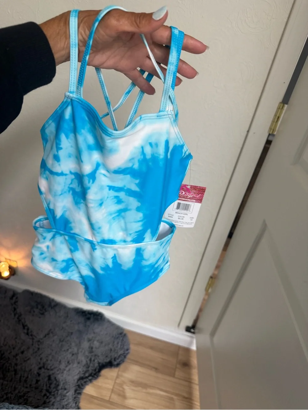 Kanu Surf Girls Blue Tie-Dye One-Piece Swimsuit by