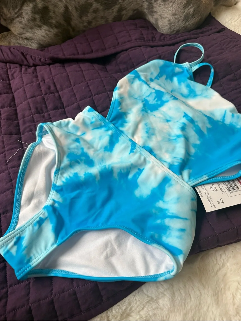 Kanu Surf Girls Blue Tie-Dye One-Piece Swimsuit by