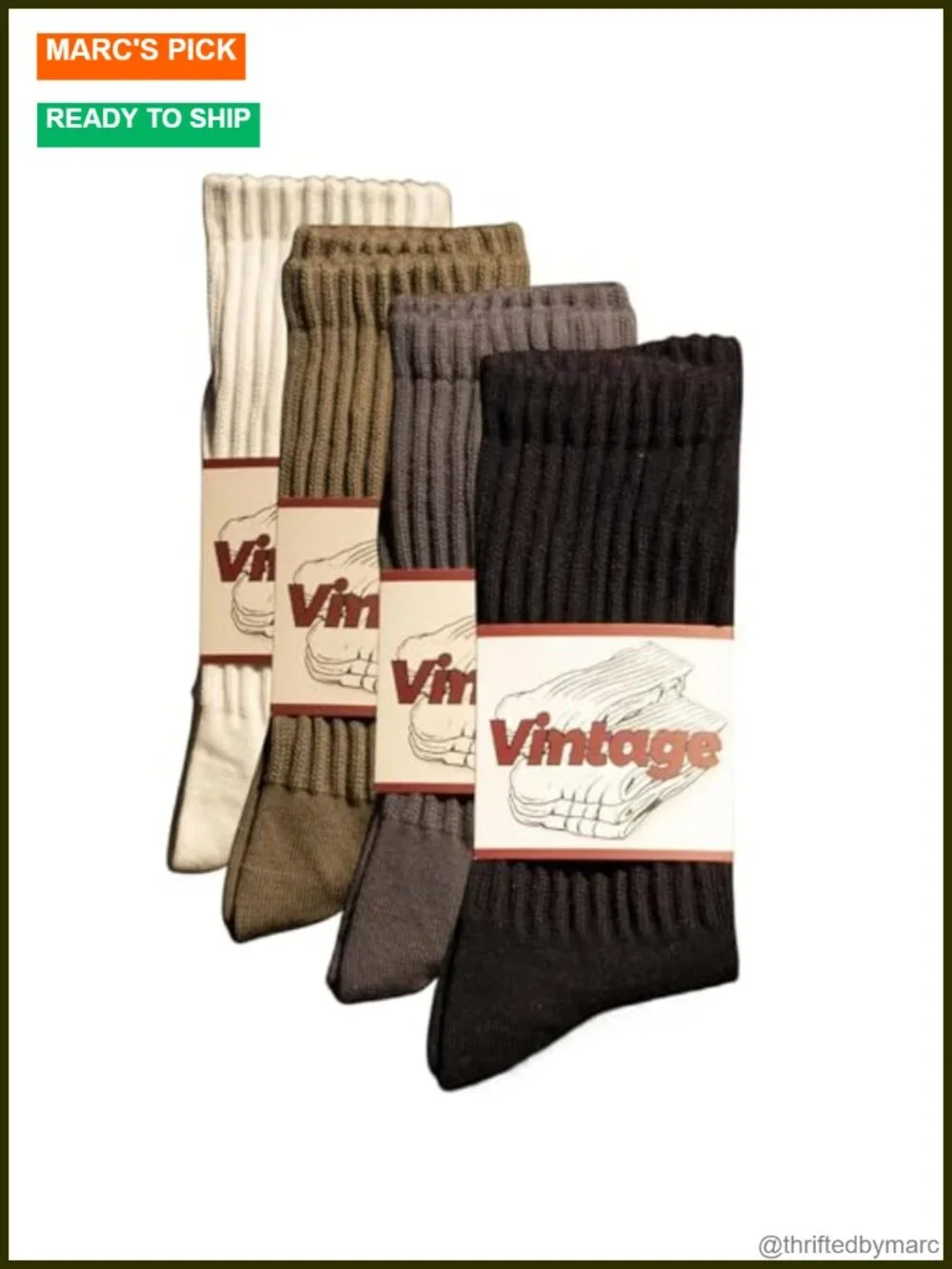 4 Pairs Cotton Slouchy Crew Socks Unisex Breathable