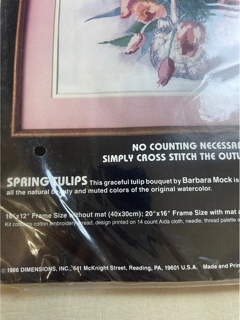 Vintage dimensions cross stitch spring tulips 3614