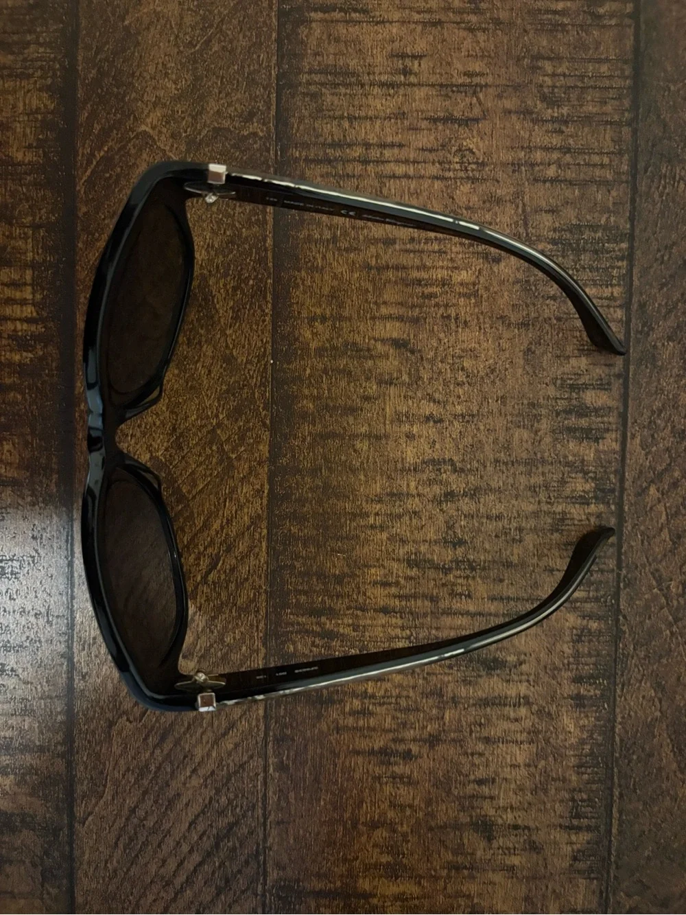 Salvatore Ferragamo Black Frame Sunglasses with Brown Lenses