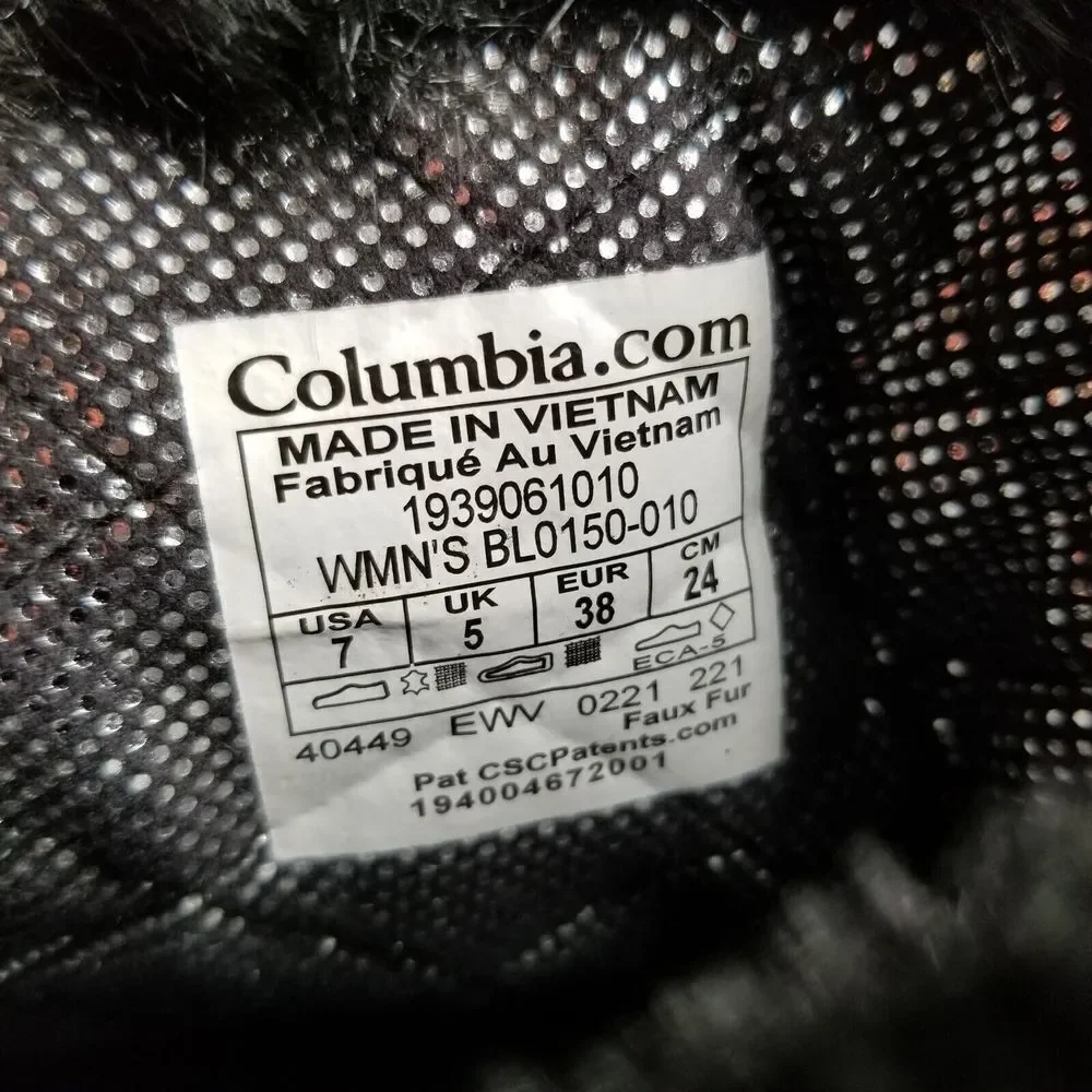 Columbia Womens‎ Slopeside Village Omni-Heat Hi Snow Boots Size 7  8 Black/Mud