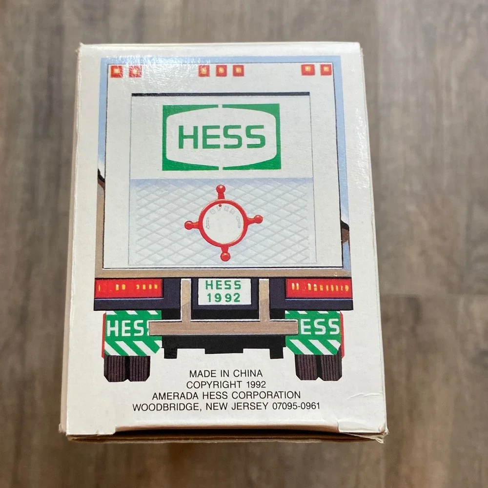 Vintage 1992 Hess 18 Wheeler and Racer Toy Truck with Working Lights and Box