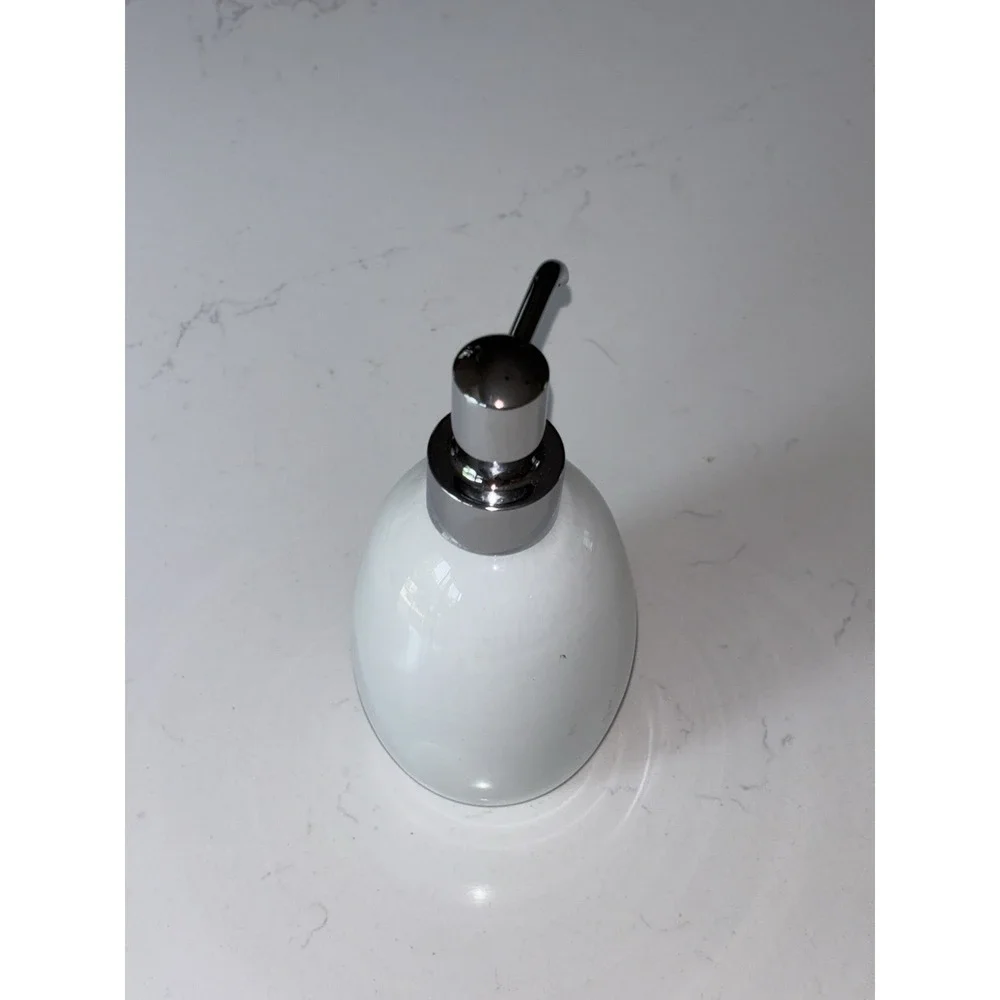 NWOB Labrazel Bianca Italian Hand Blown Glass Pump Soap Dispenser