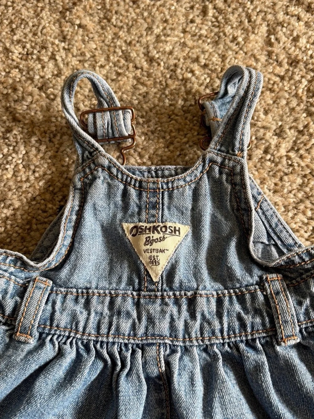 Vintage Oshkosh bgosh denim kids overall dress