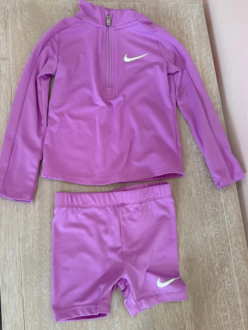 Nike Girls' Athletic Zip Pullover and Bike Shorts Set