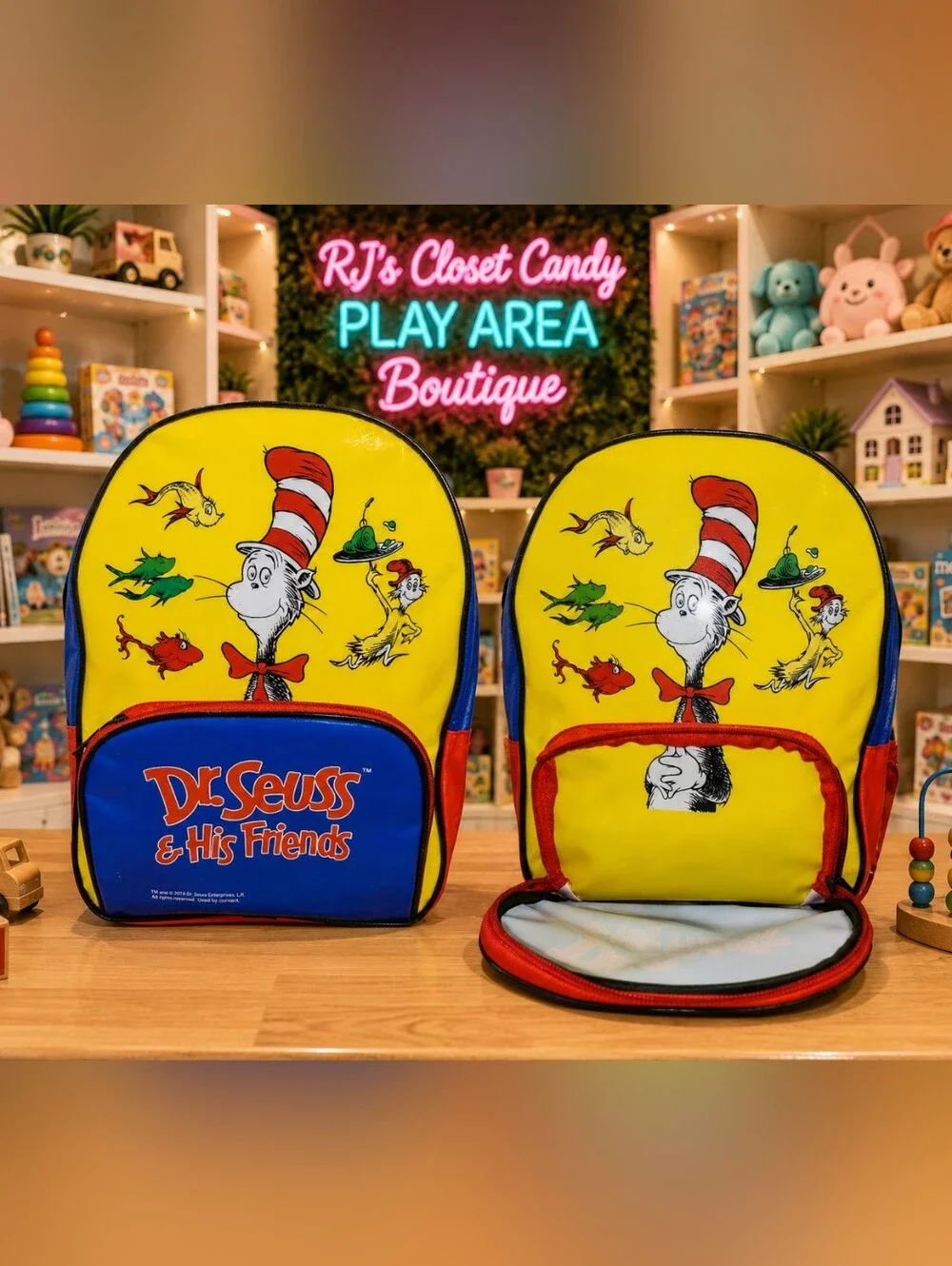 Dr. Seuss & His Friends Vintage Backpack – 1997 EUC