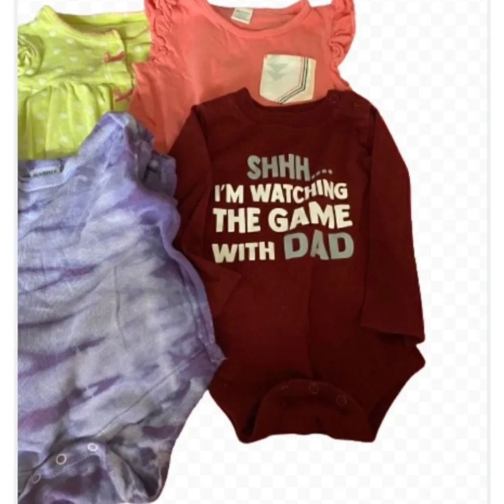 Lots of nine girls onesies sizes from 6 to 12 months
