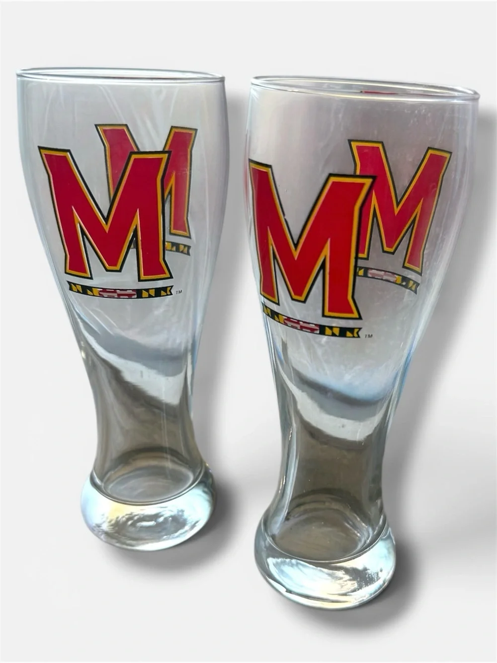 Maryland Terrapins Pilsner Glasses- set of 2
