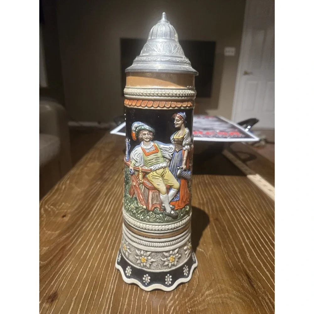 Vintage GERZ W Germany Musical Beer Stein MAPSA Pewter Lid 11