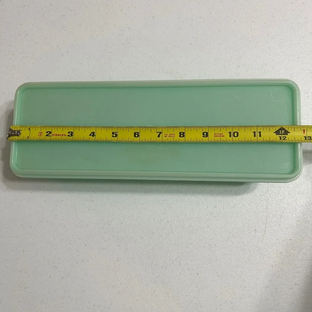Vintage Tupperware 892-3 Jadeite Green Celery Crisper Storage Container & Lid