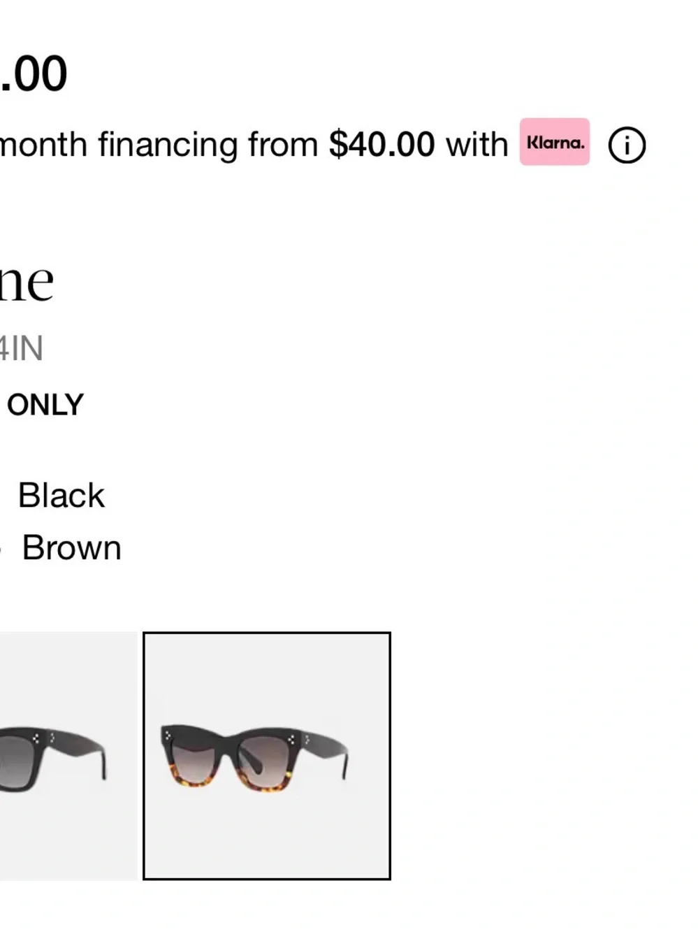 Celine cat eye