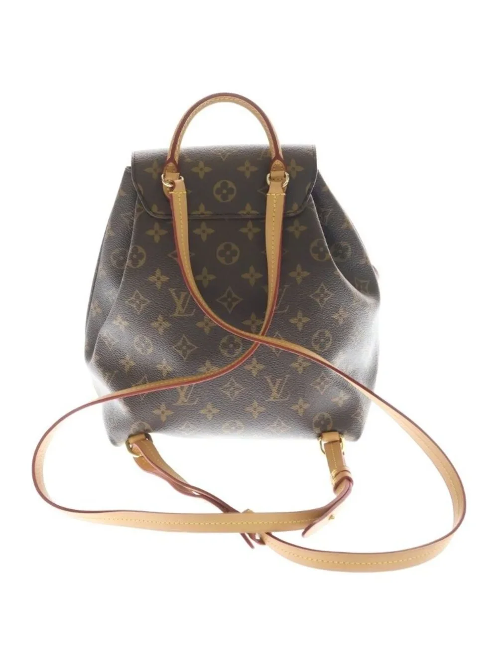 Louis Vuitton Monogram Montsouris NM PM Leather Backpack Brown