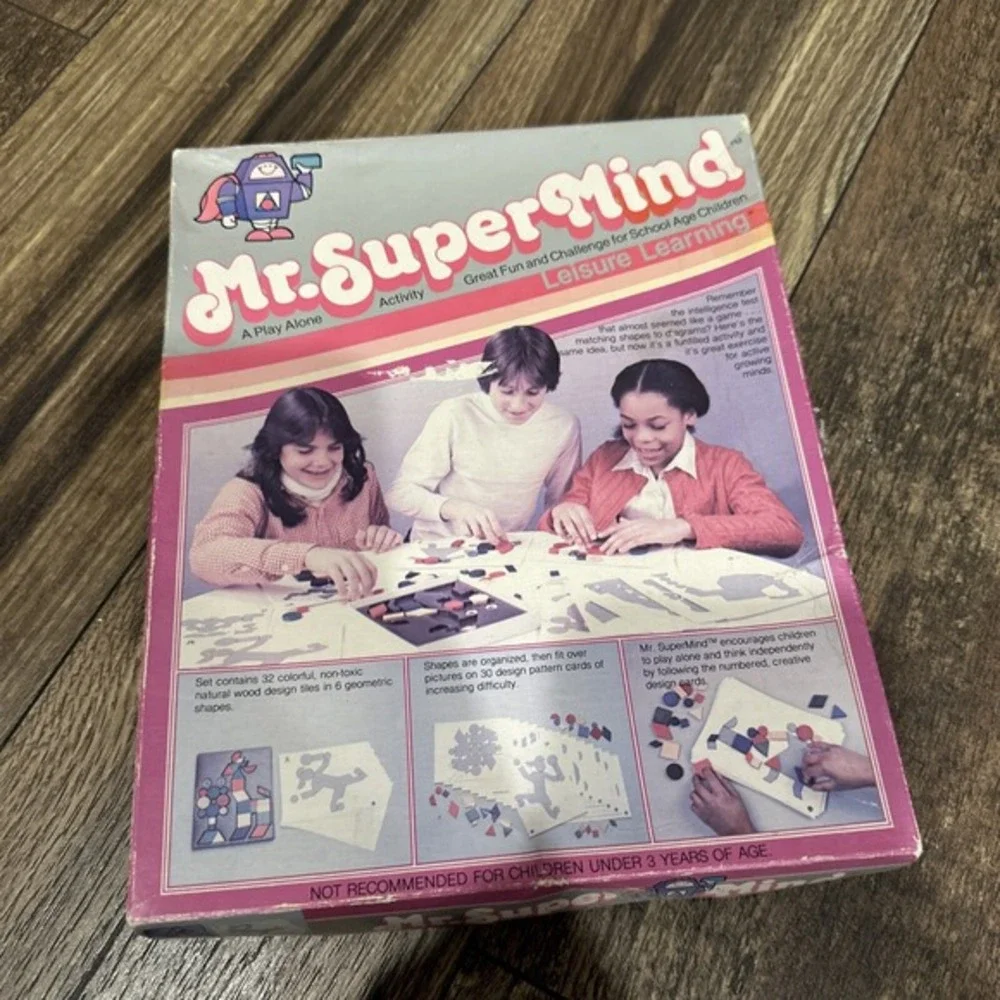 Leisure Learning Mr Super Mind Wood Shapes Educational Activity Set Missing Piec