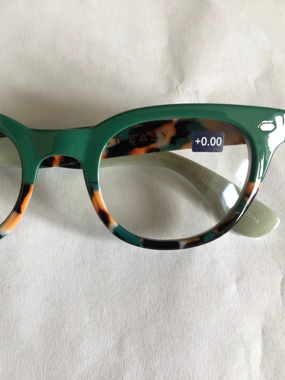 NEW Anthropologie Peepers Take it Easy Teal‎ Blue Light Filtering Glasses +0.00