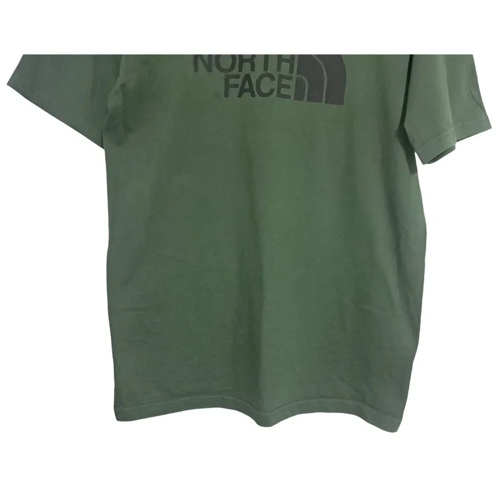 The North Face Green Logo T-Shirt Mens S 100% Cotton Crew Neck Short Sleeve‎
