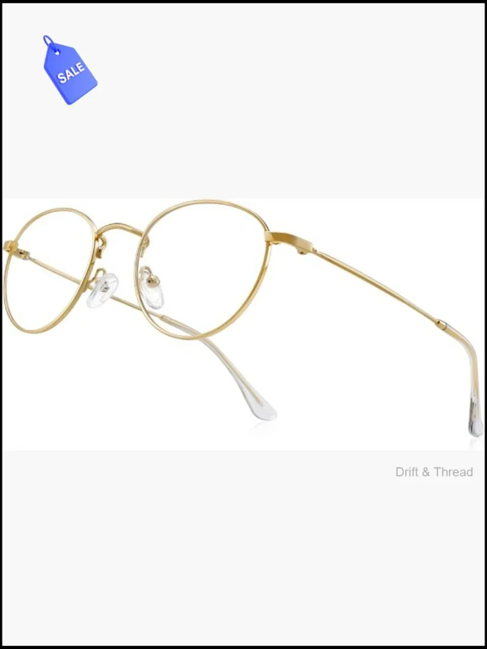 Classic Round Vintage Metal Reading Glasses Blue Light Blocking Computer Readers