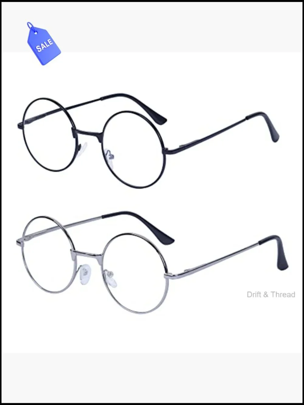 4 Pack Retro Round Reading Glasses with Strap