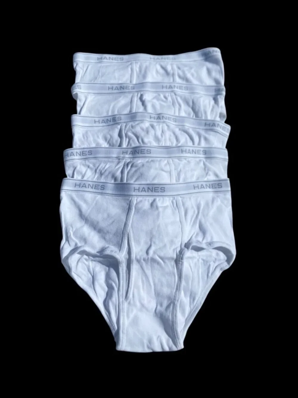 New Hanes 5-Pack Comfort Flex Fit Men’s White Cotton Briefs, L