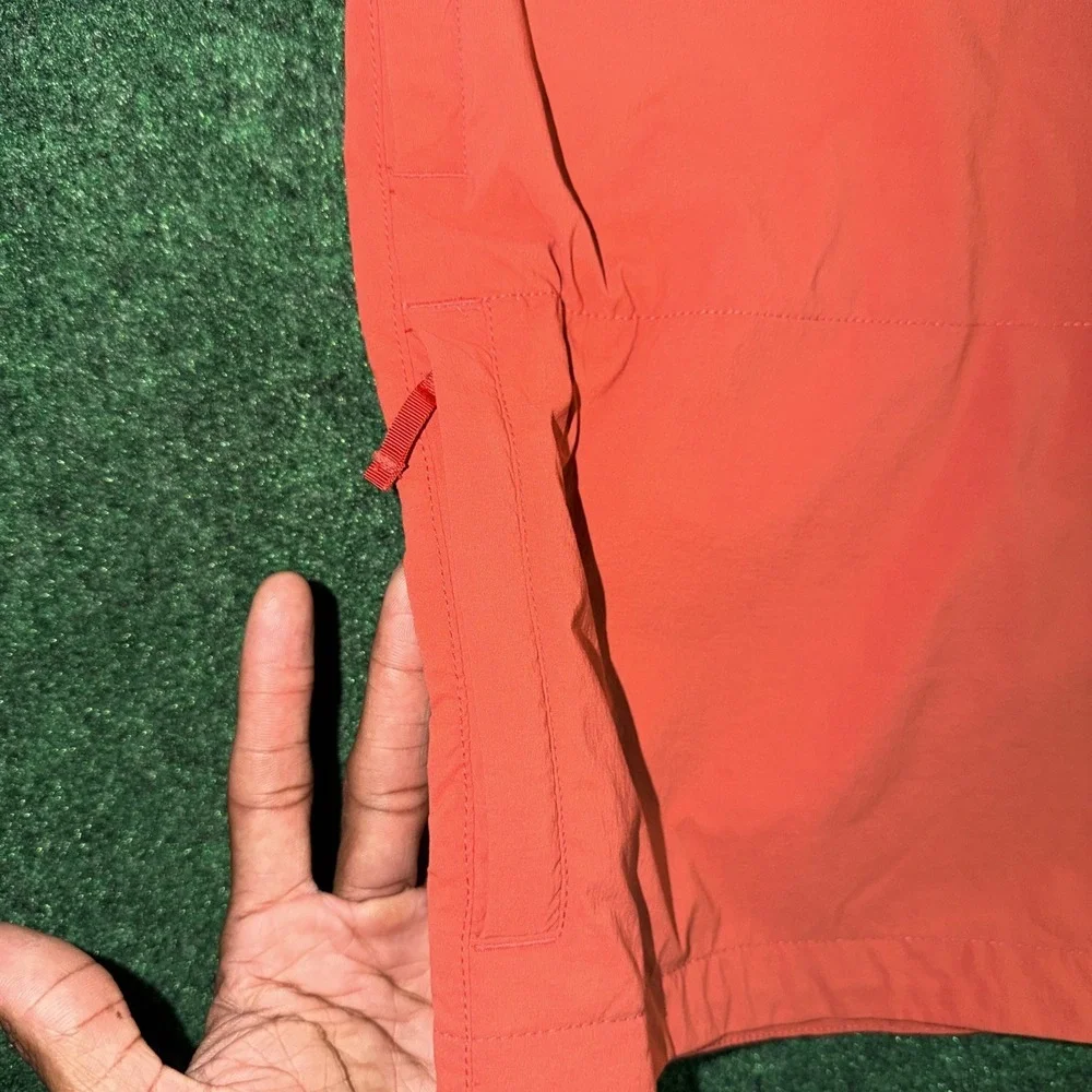 The North Face Shorts Mens 34 Orange Cargo Hiking Outdoor Utility Stretch EUC