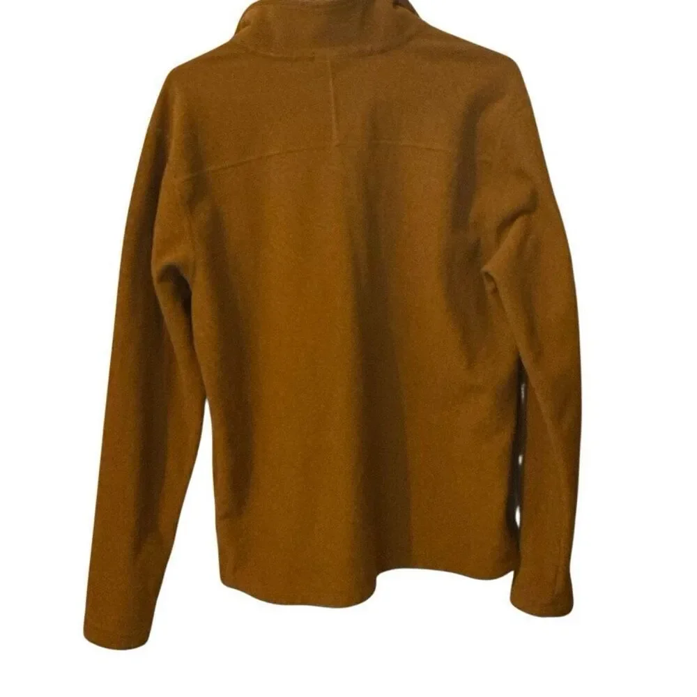 The North Face Men’s Quarter Zip Fleece Pullover – Brown/Burnt Orange – Size M