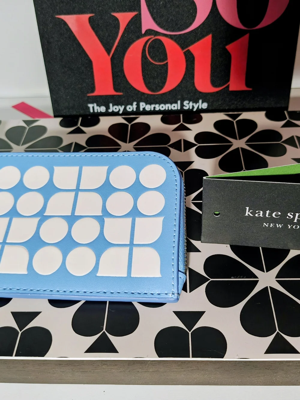 Kate Spade Noel Print Astral Blue Essential Wristlet - RETIRED!