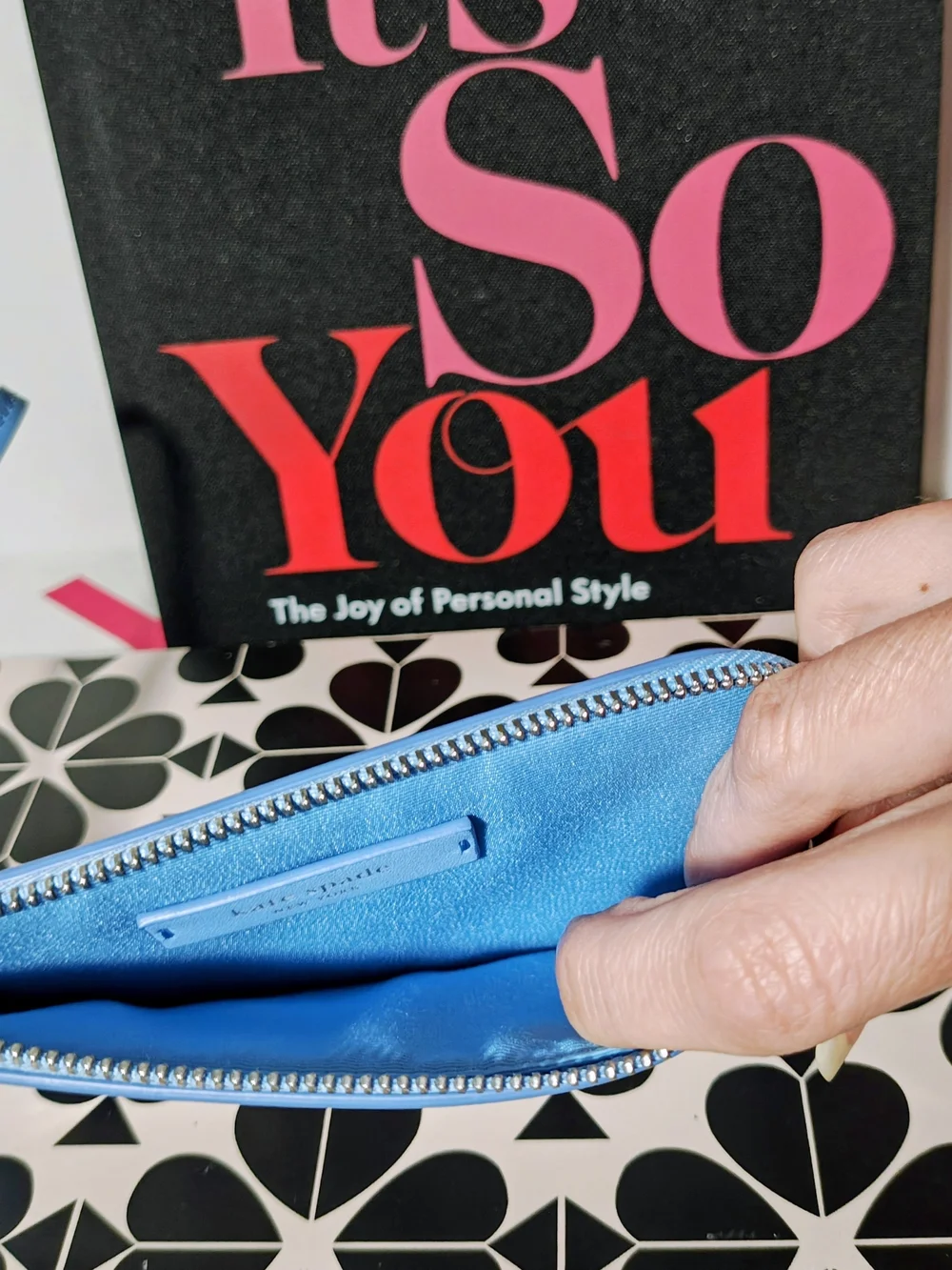 Kate Spade Noel Print Astral Blue Essential Wristlet - RETIRED!