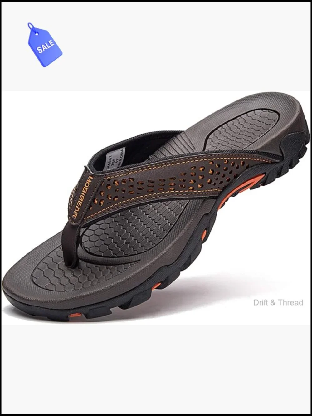 Mens Sport Flip Flops Comfort Casual Thong Sandals Outdoor Arch Support Non-slip