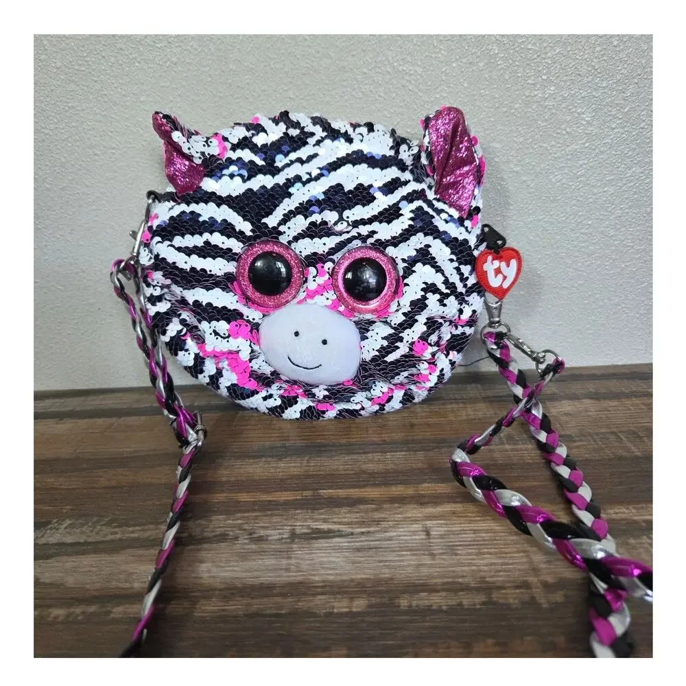 TY 2019 Flippables Zoey the Zebra Fashion Purse 6 ways to wear