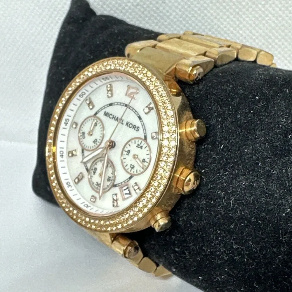 Michael Kors Parker MK5491 Women's Gold Stainless Steel Analog Dial Watch NUL32