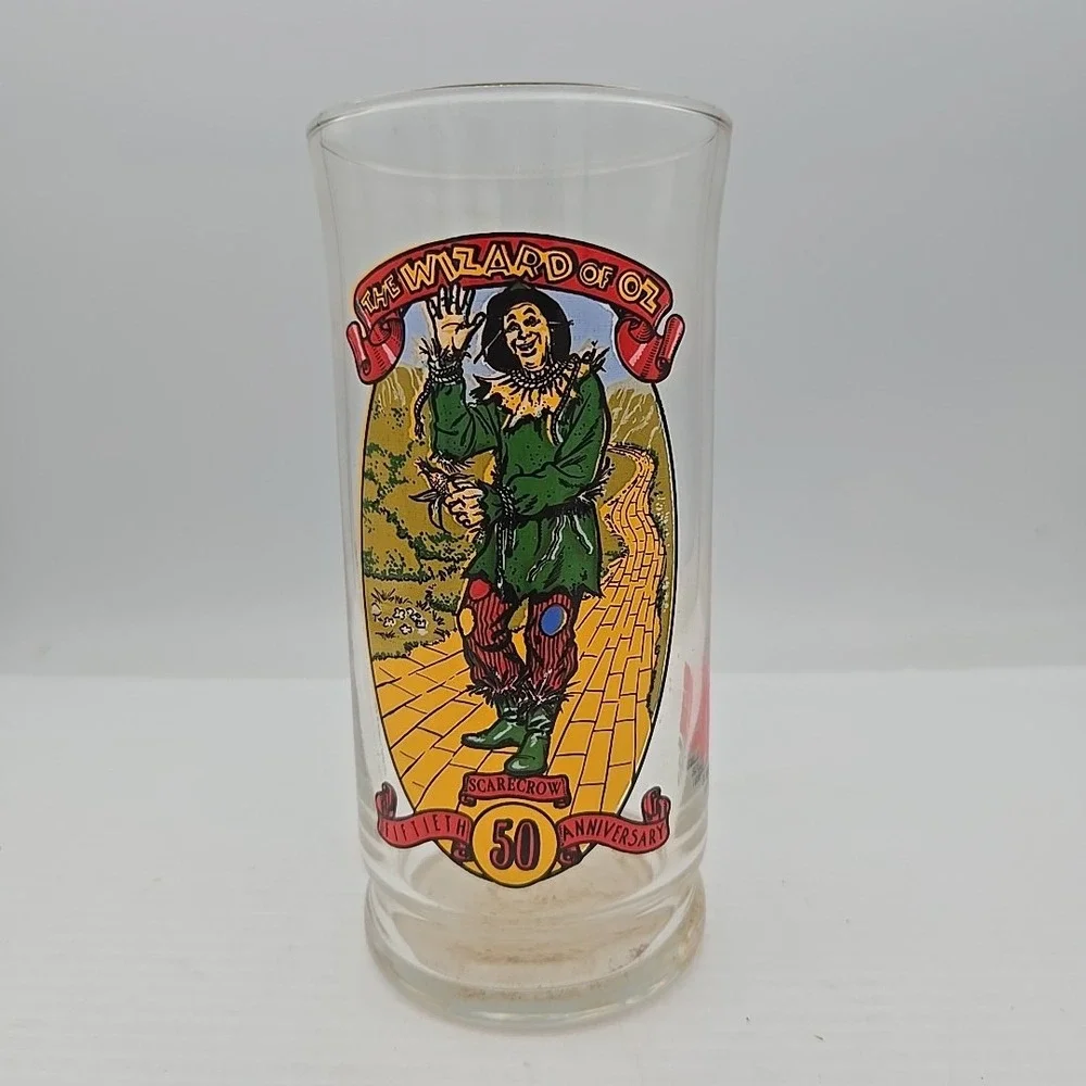 Vintage 50th Anniversary Coca-Cola 1989 Wizard Of Oz Scarecrow Drinking Glass‎