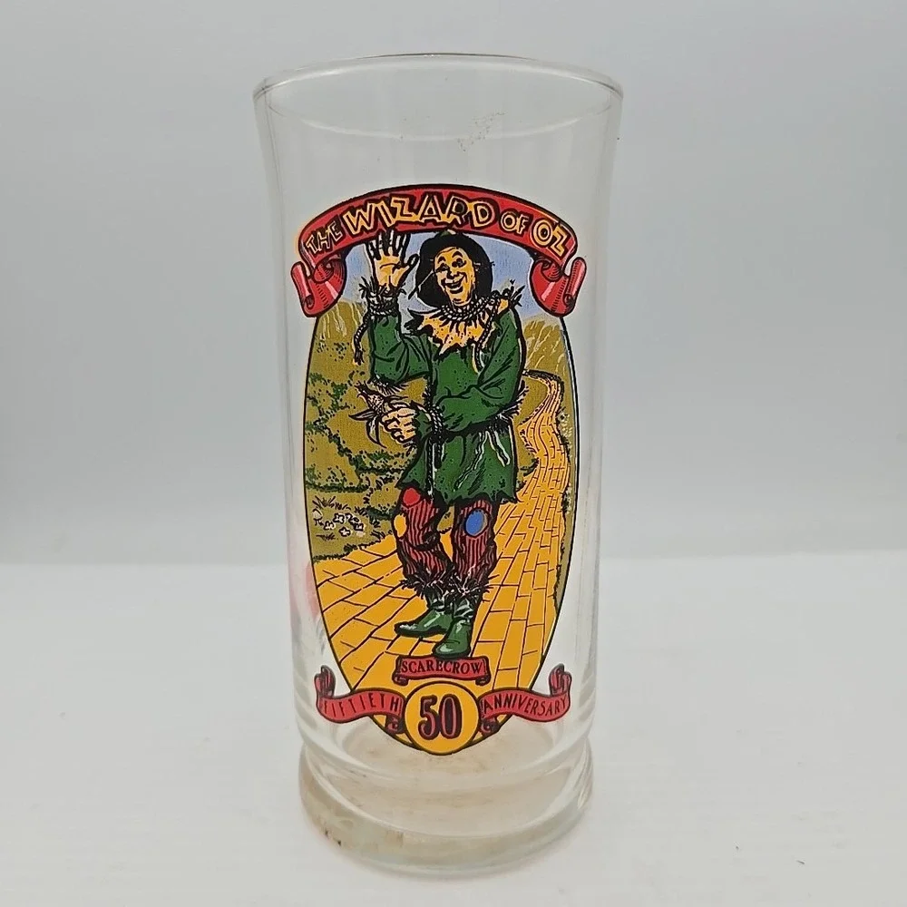 Vintage 50th Anniversary Coca-Cola 1989 Wizard Of Oz Scarecrow Drinking Glass‎