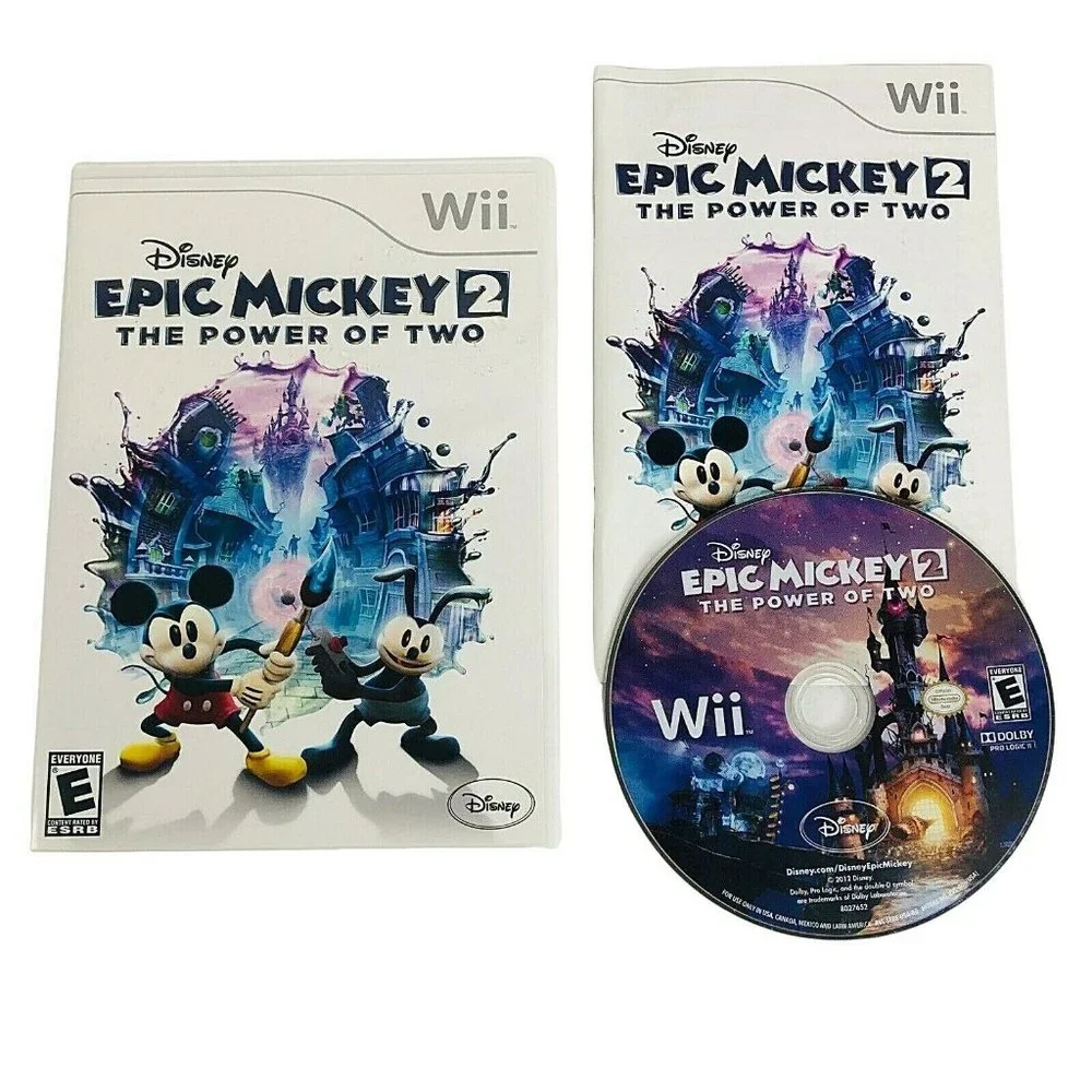 Disney Epic Mickey 2 The Power Of 2 Nintendo WII Complete Manual‎ Manual Disc