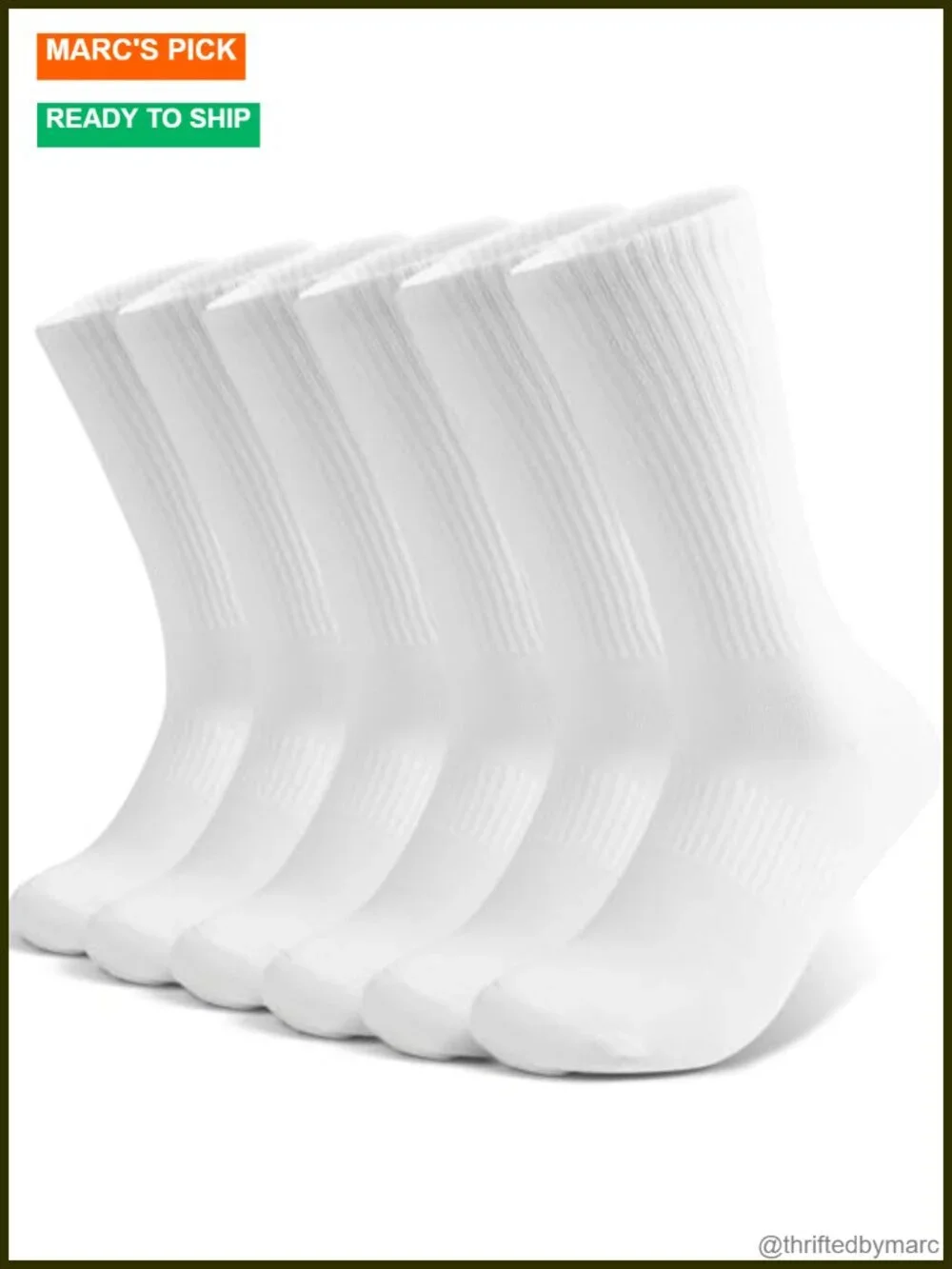 Cotton Cushioned Crew Socks with Arch Compression for Secure Fit