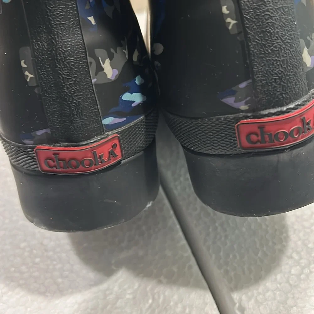 Chooka womens Eastlake Premium slip in floral Mid calf lined Rain Boots size 7